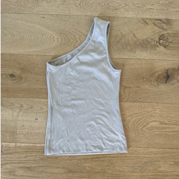 Mossman - Vice Keyhole Shoulder Tank Top in Beige - Picture 3 of 3